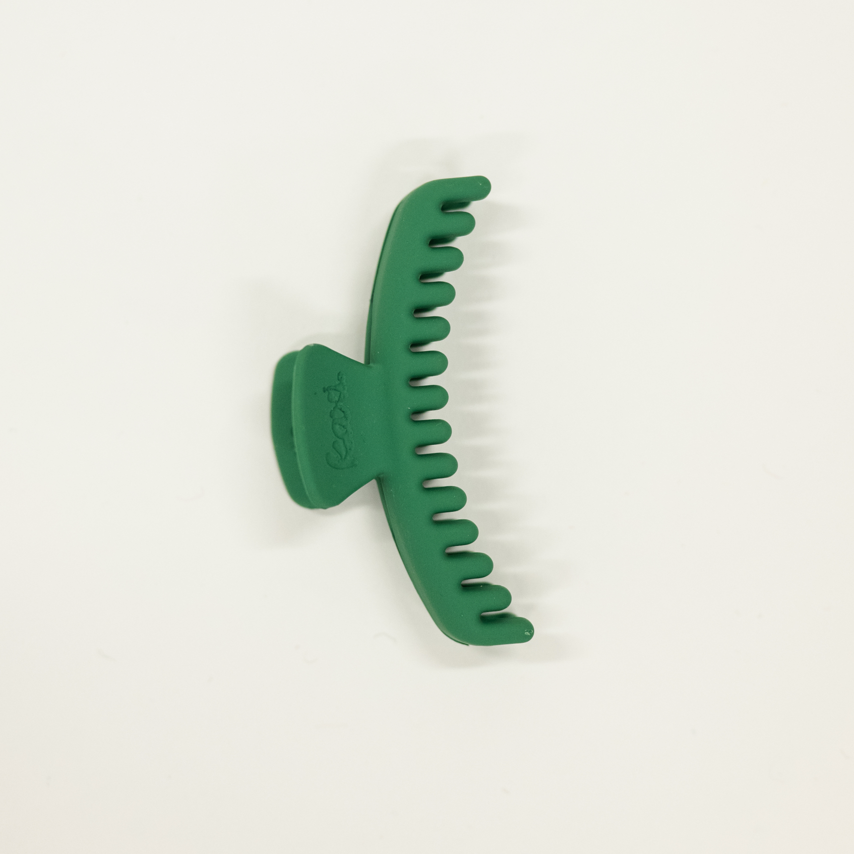 forest green matte colored mini sized kaxi hold everything hair claw
