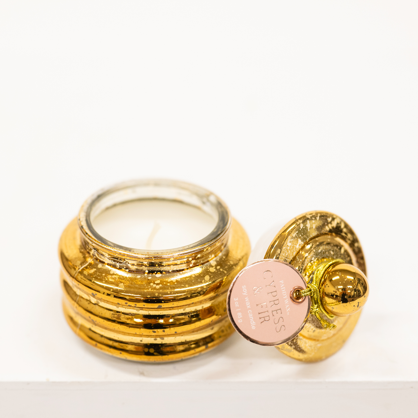 gold mercury glass christmas candle