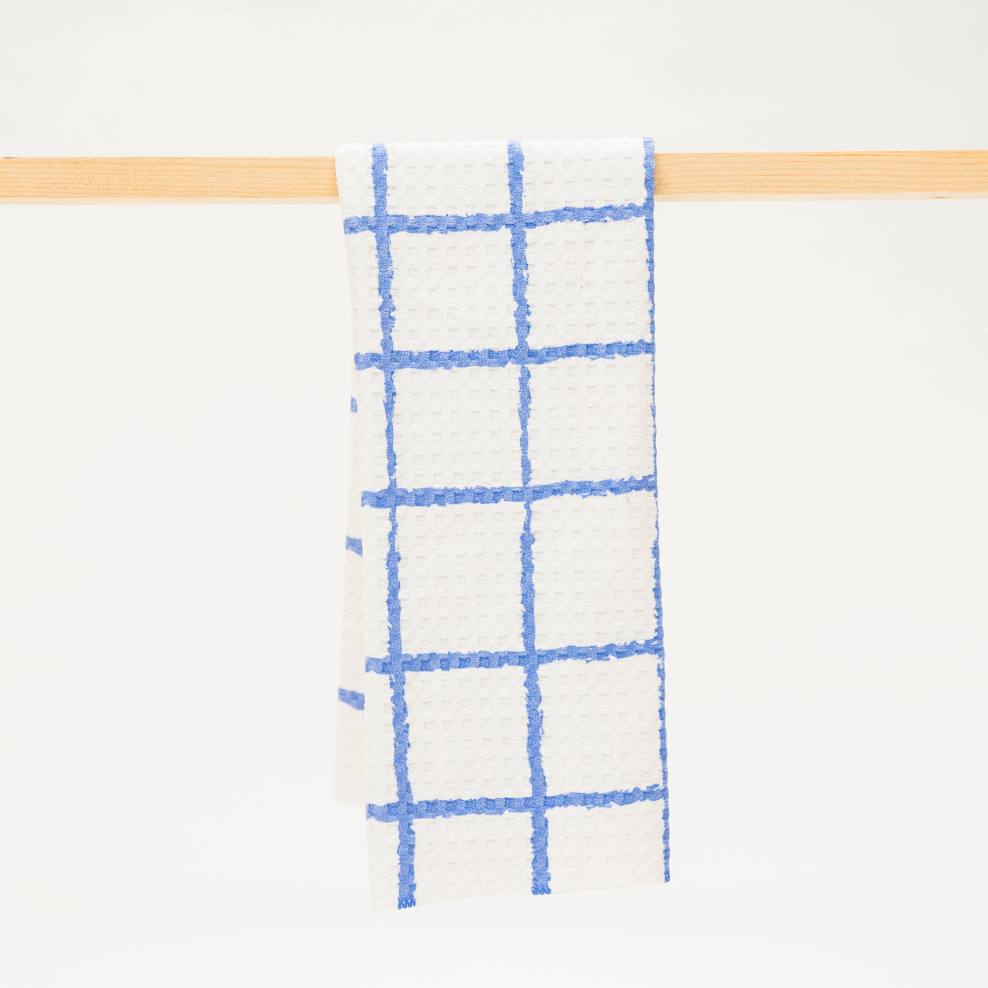 light gray blue grid microfiber kitchen dish towel