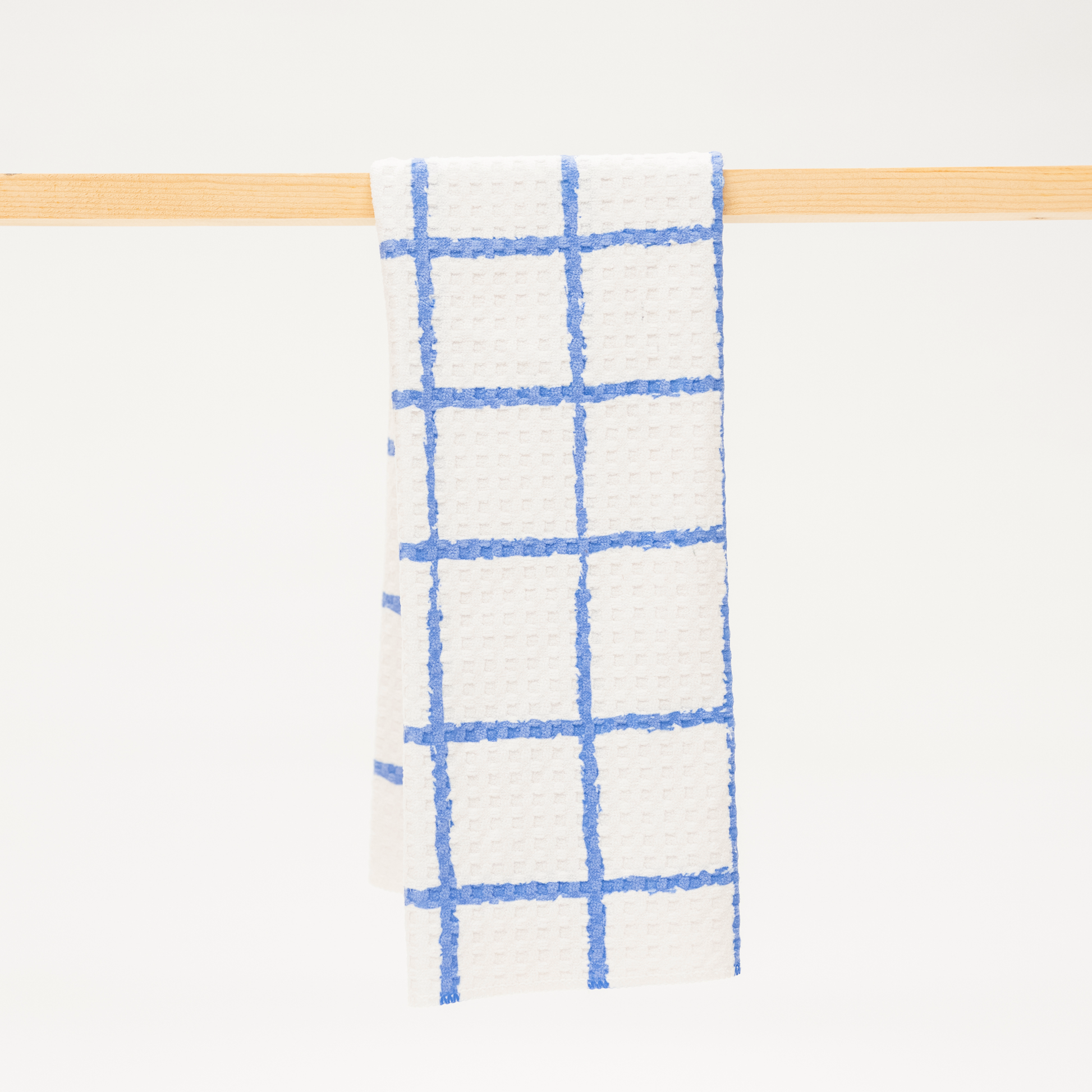 light gray blue grid microfiber kitchen dish towel