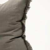 Gray Fringe Pillow 20x20