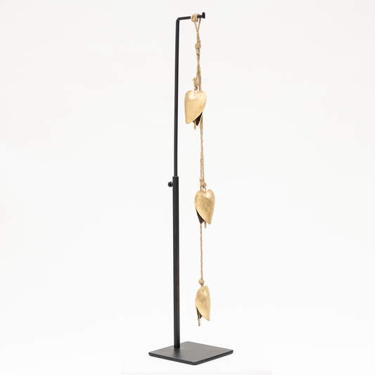heart shaped cascade copper chime