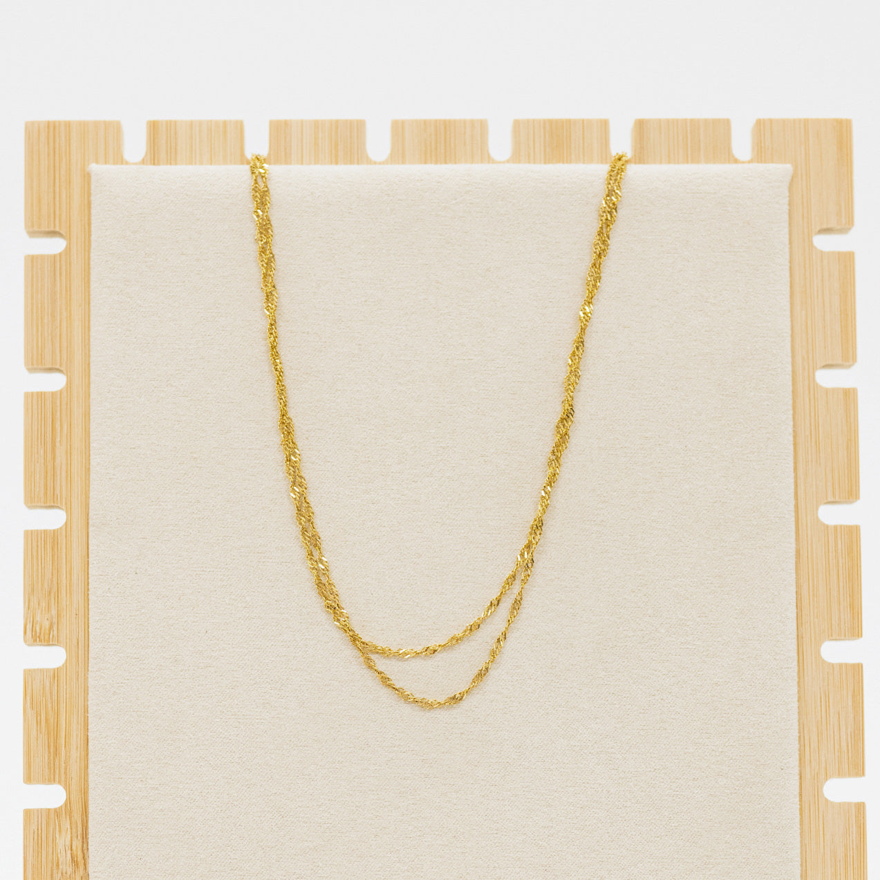 double layered gold necklace