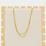 double layered gold necklace