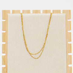 double layered gold necklace
