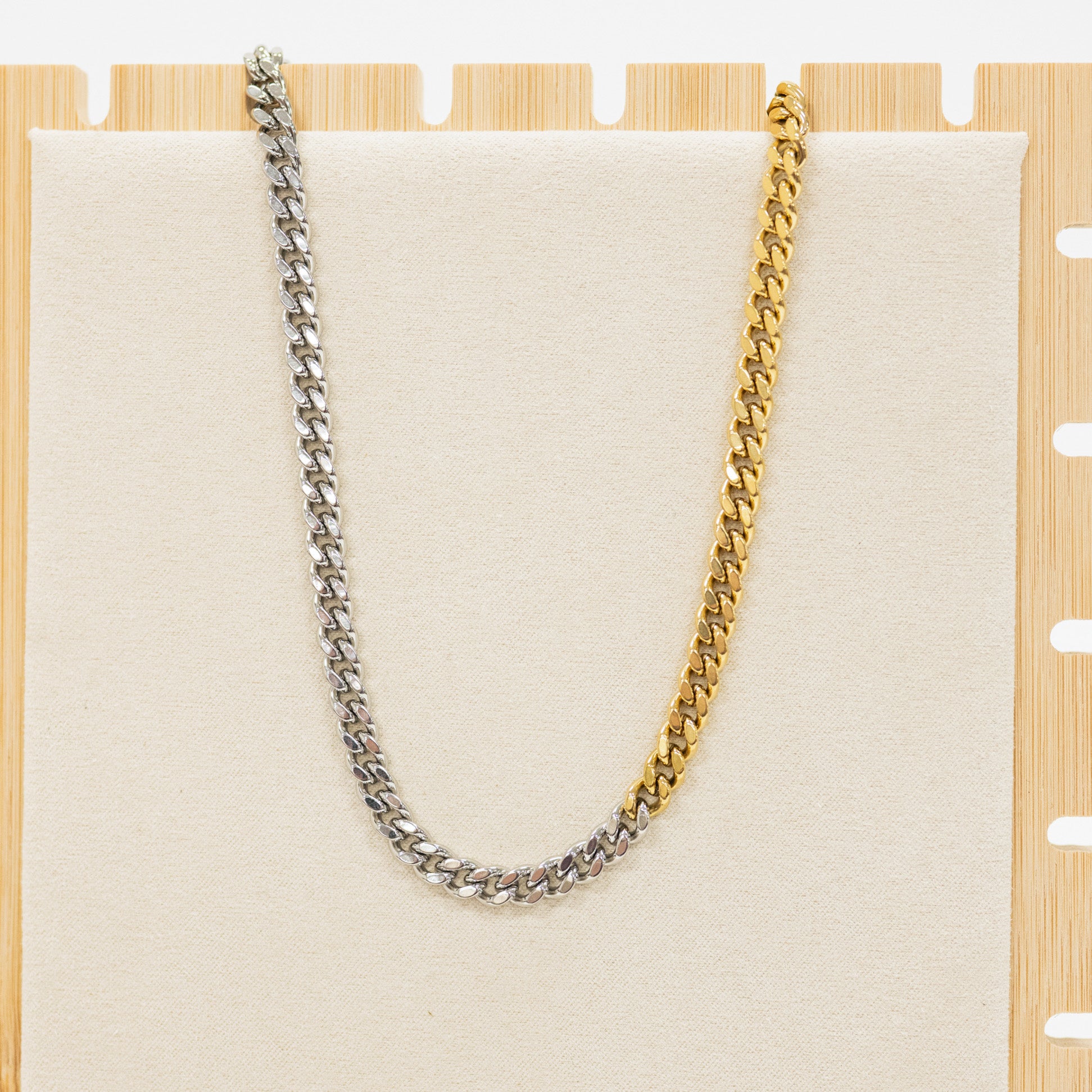 mixed metal necklace chain