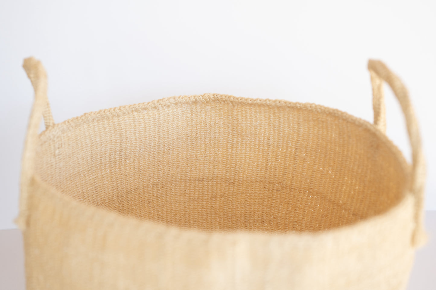 Sisal Storage Basket - White