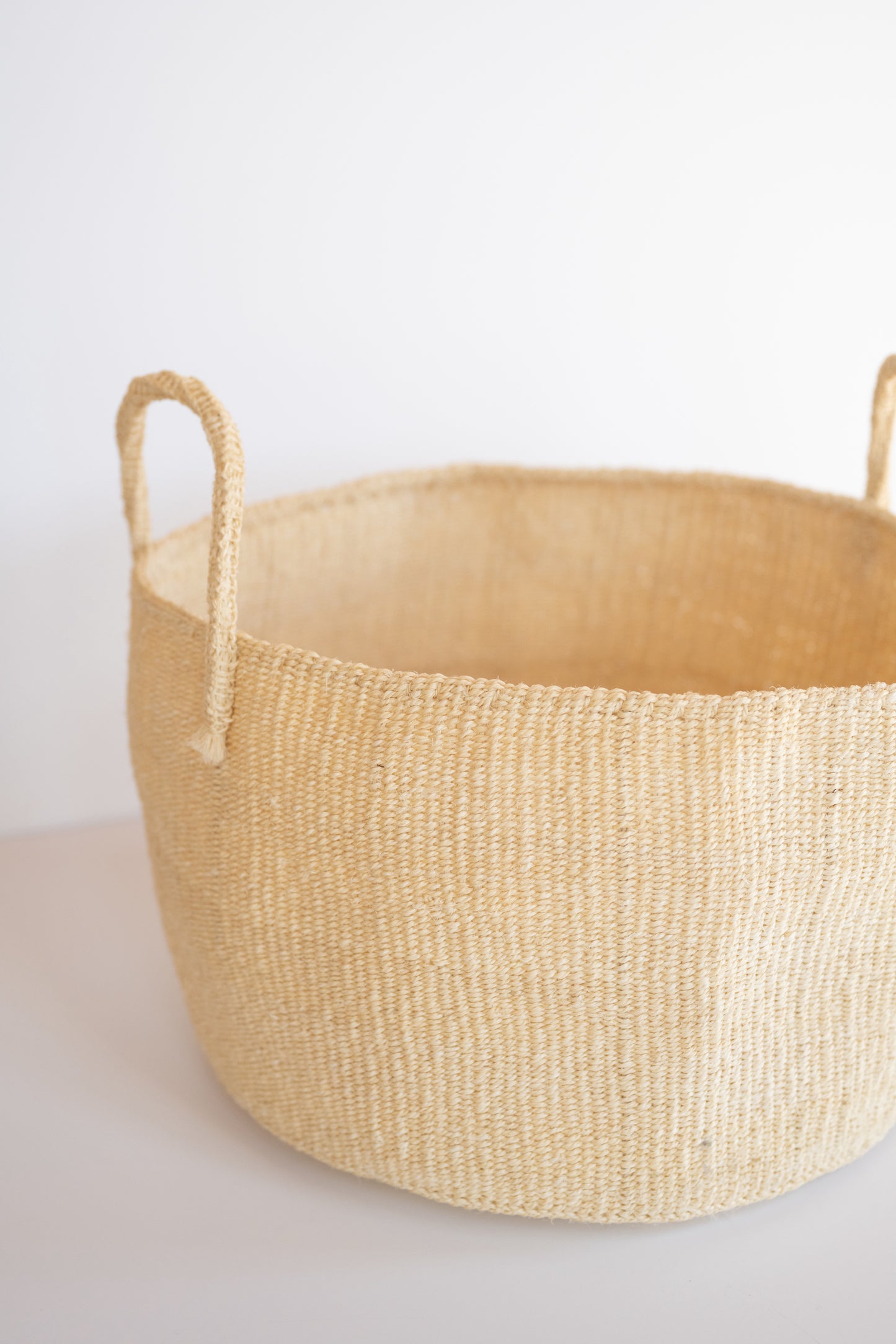 Sisal Storage Basket - White