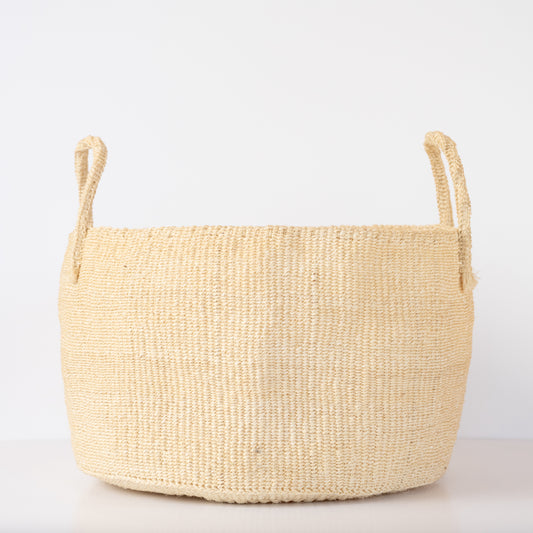 Sisal Storage Basket - White