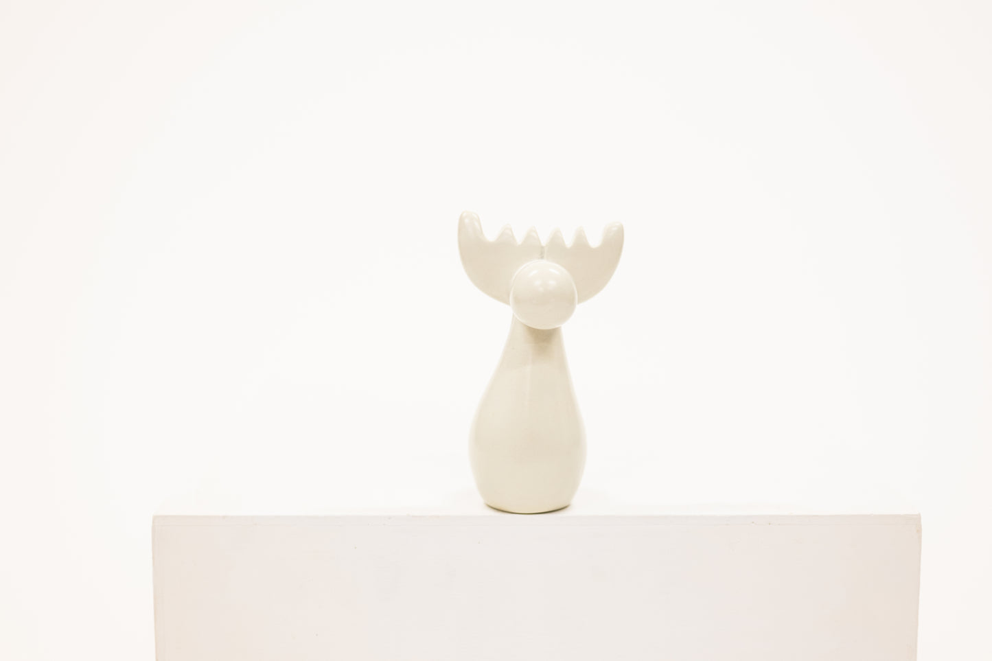 reindeer figurine carved from white soapstone