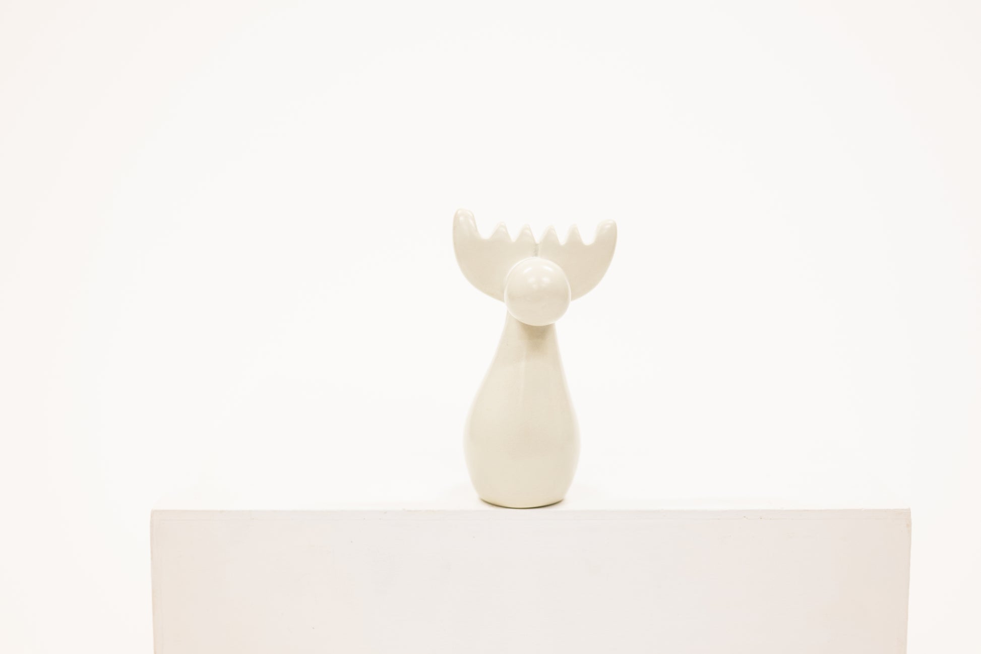 reindeer figurine carved from white soapstone