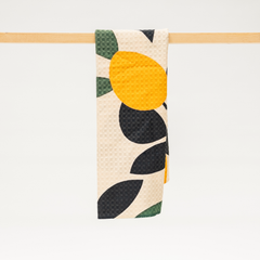 lemon print microfiber kitchen towel