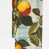 Decorative napkin with fruit design on a white background