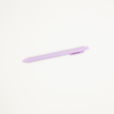 Purple pen on a white background