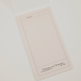 beige pink sticky note pad for writing reminders