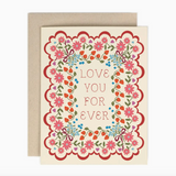 love you forever greeting card for valentines day