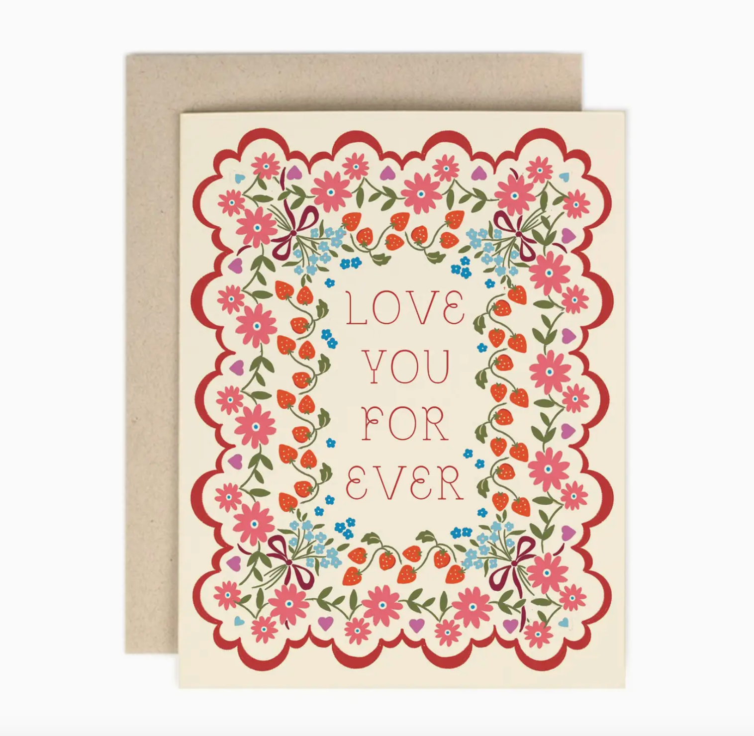 love you forever greeting card for valentines day