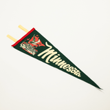 green felt pennant with phrase minnesota