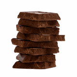 Stack of mint chocolate truffle bars on a white background