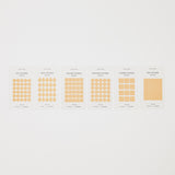 Collection of different types of stickers on a white background