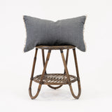 Denim + Natural Fringe Pillow