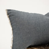 Denim + Natural Fringe Pillow