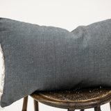 Denim + Natural Fringe Pillow