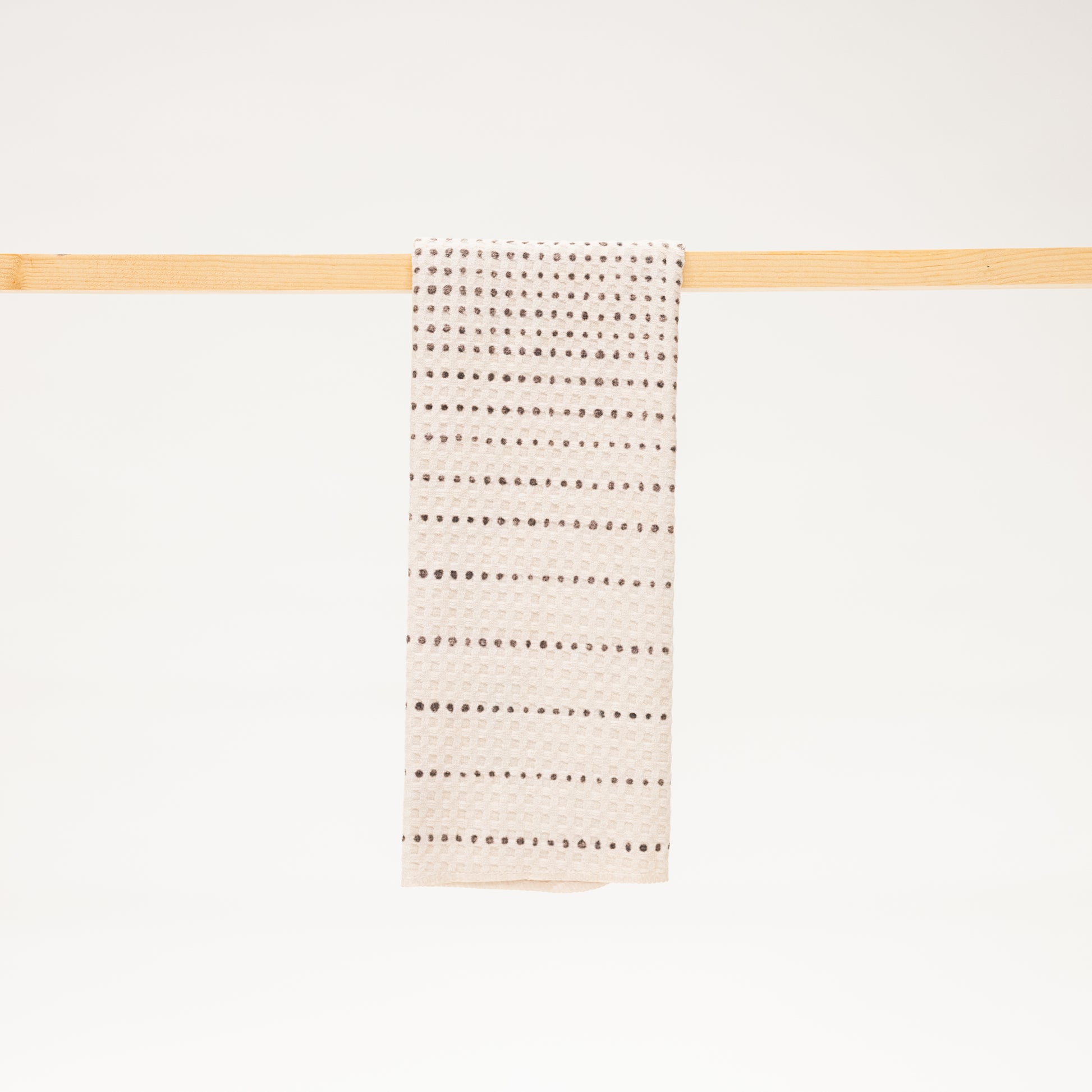 Neutral and black dotted microfiber kitchen towel