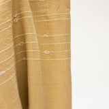 ochre yellow cotton throw blanket with tassels