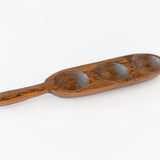 Triple Well Serving Tray - Olive Wood Dish