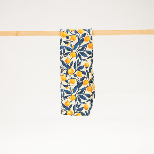 Orange leaf microfiber kitchen towel