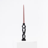 Organic Black Candlestick - Sculptural Candle Taper Holder
