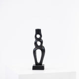 Organic Black Candlestick - Sculptural Candle Taper Holder