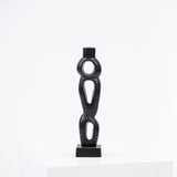 Organic Black Candlestick - Sculptural Candle Taper Holder
