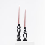 Organic Black Candlestick - Sculptural Candle Taper Holder