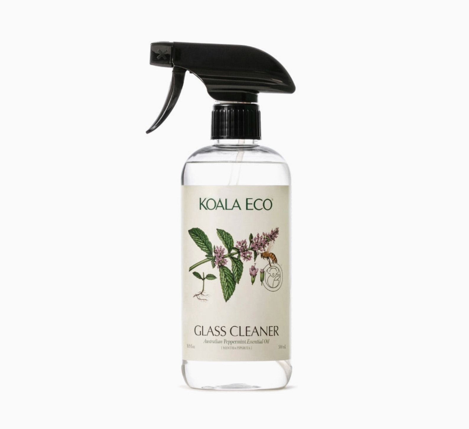 peppermint eco friendly glass cleaner in a bottle