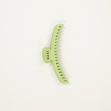 pistachio matte colored midi sized kaxi hold everything hair claw