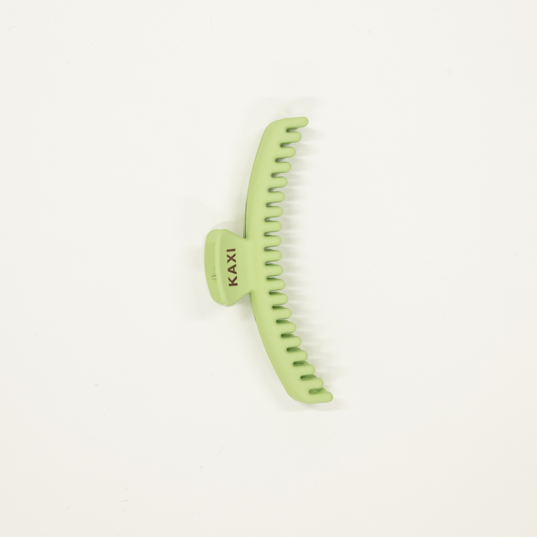 pistachio matte colored midi sized kaxi hold everything hair claw