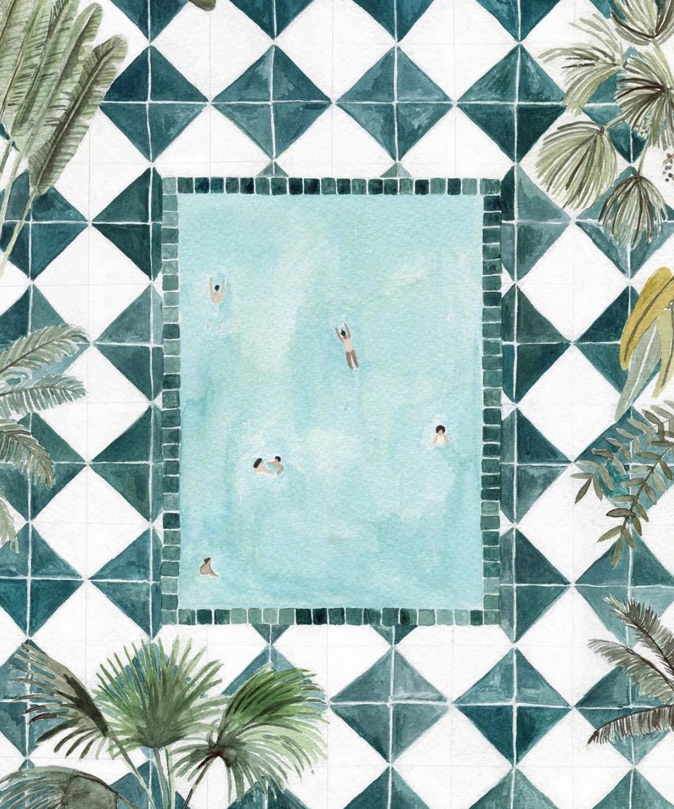 art work for a pool puzzle