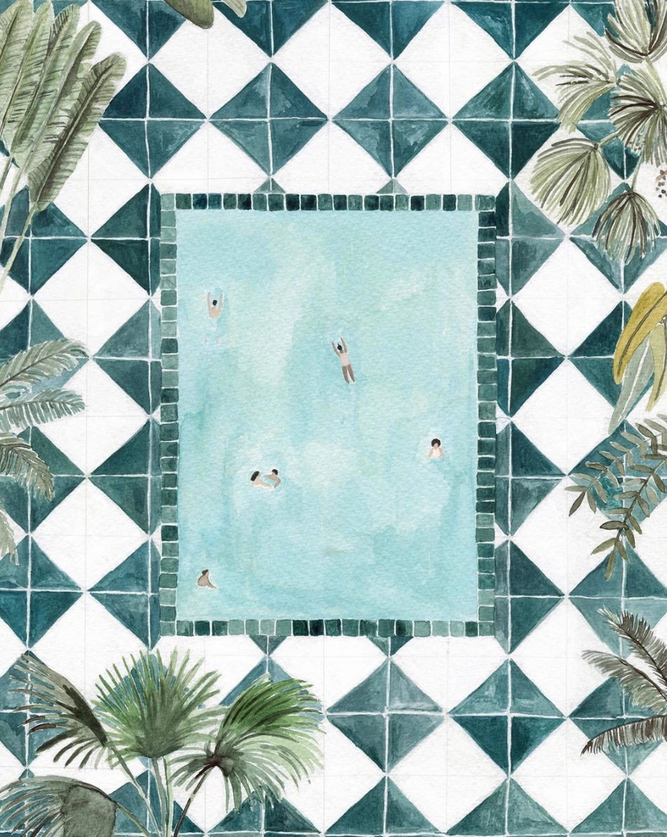 art work for a pool puzzle
