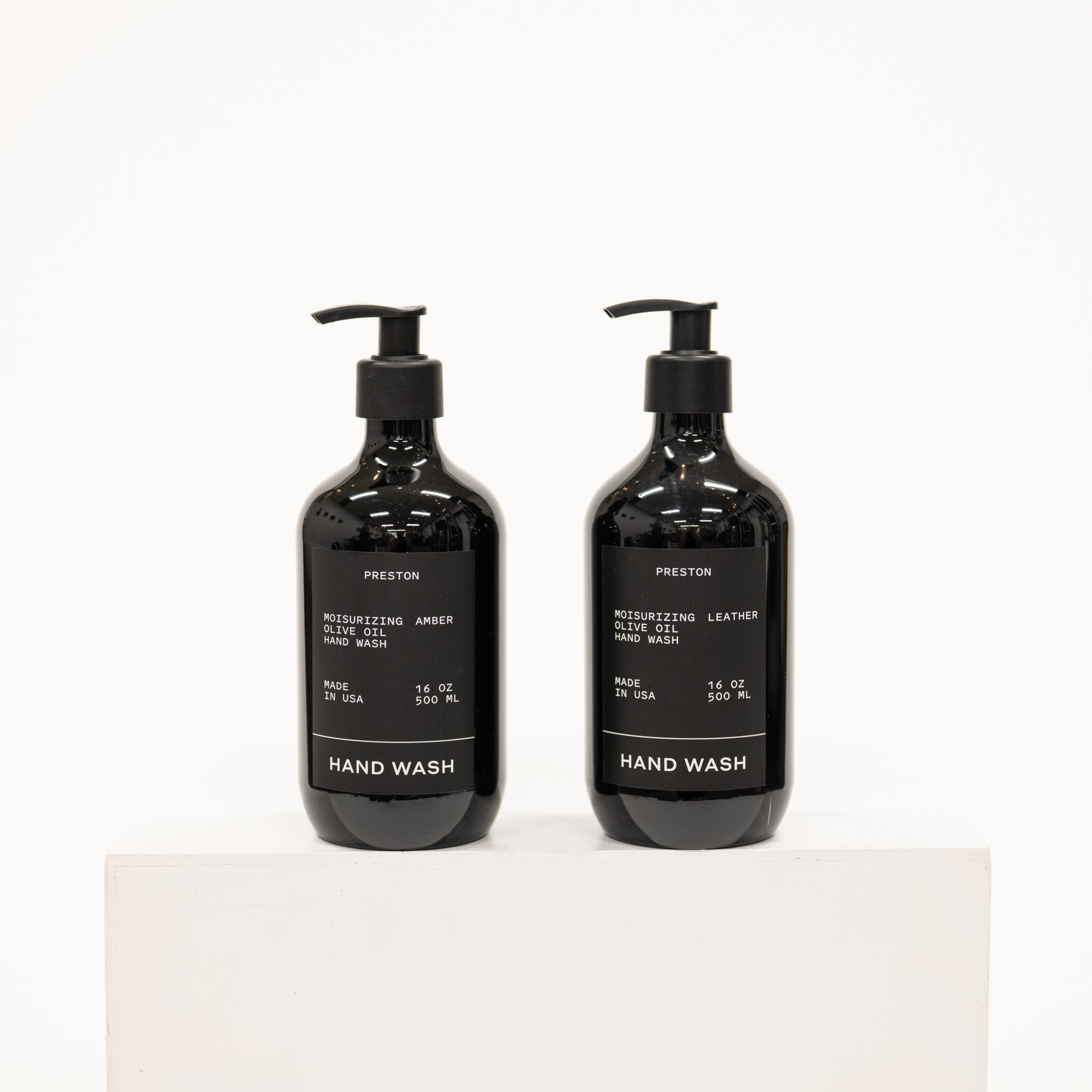 black bottle hand soap from preston