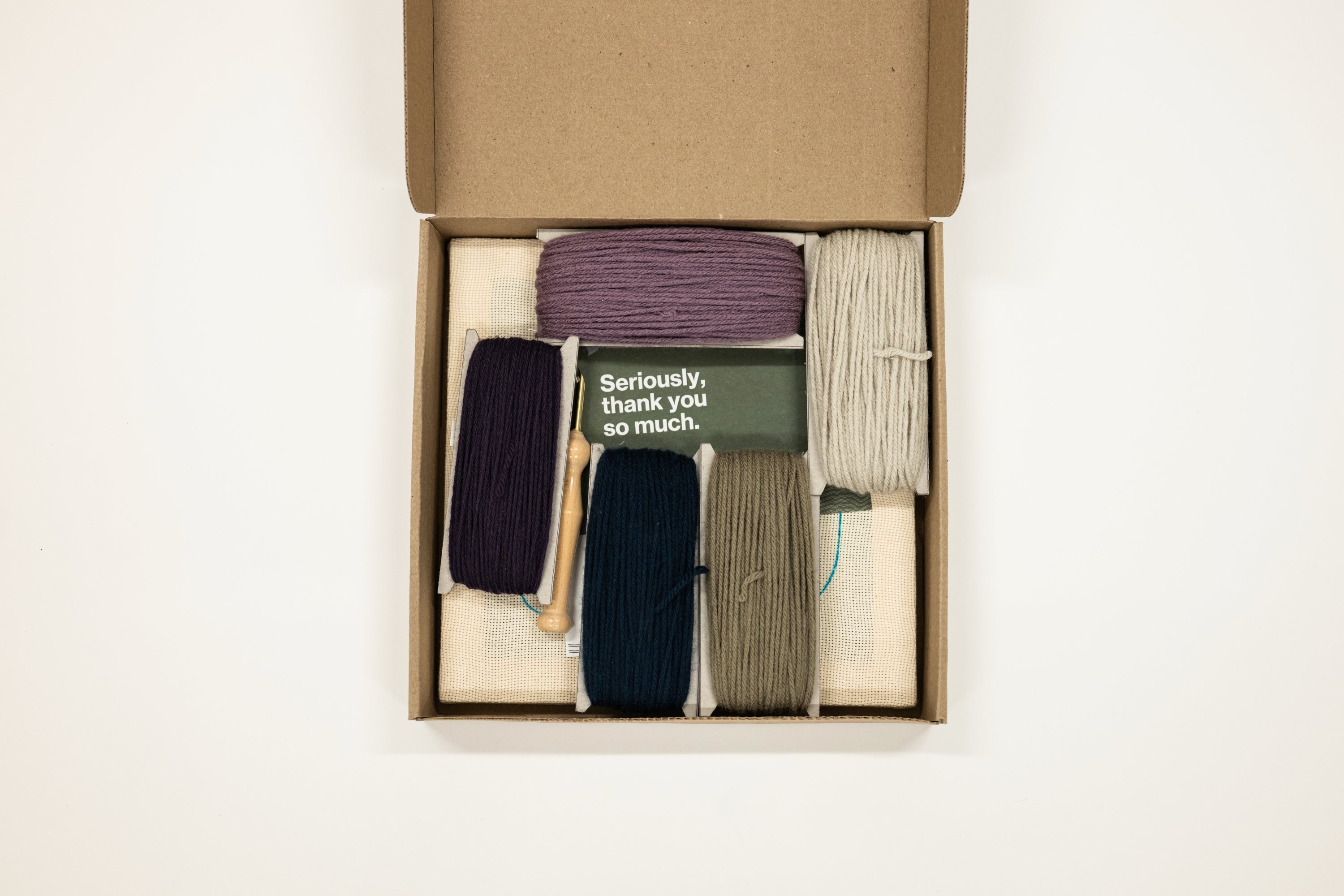 purple and neutral diy punch needle kit