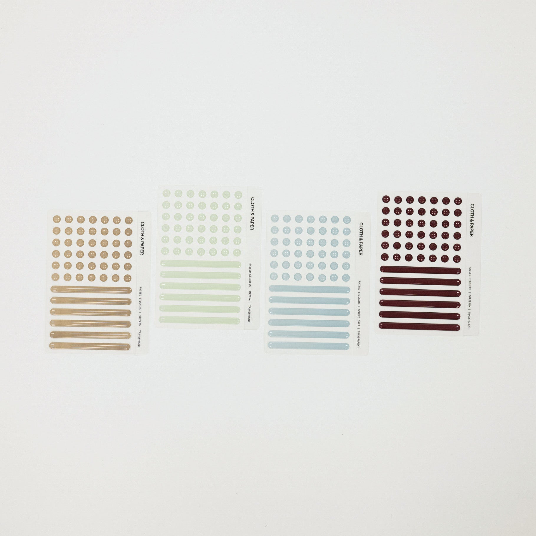 raised stickers for labels for organization of notebooks and documents