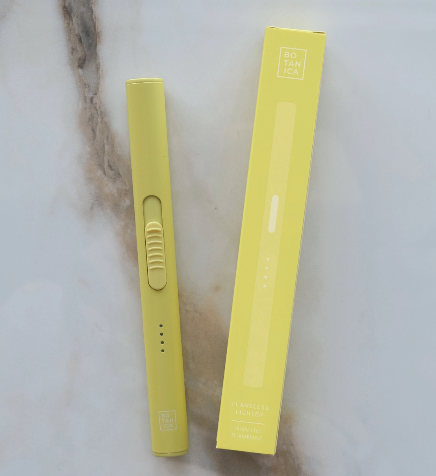 rechargeable usb-c lighter in a lemon lime color