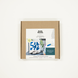 royal blue and white diy punch needle kit