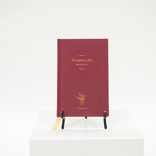 maroon linen journal for meditating on scripture
