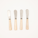 maple wood and stainless steel spreaders set