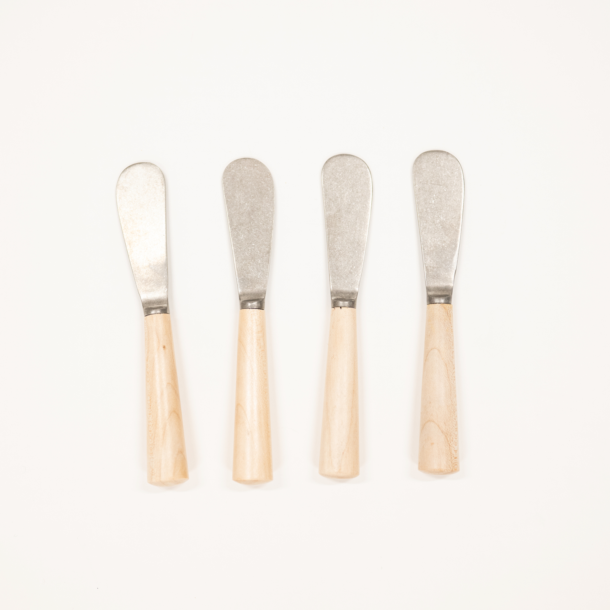 maple wood and stainless steel spreaders set