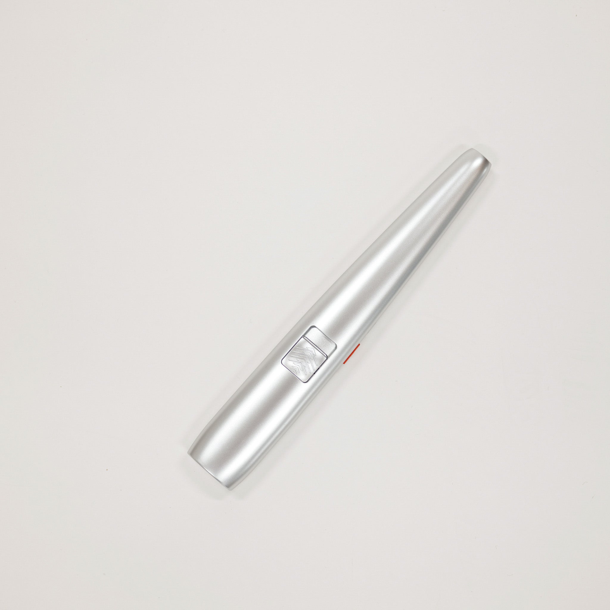 Silver usb lighter on a light gray background