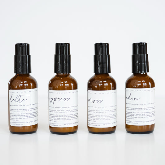 All-Natural Body Lotion - Glass Bottle Lotion